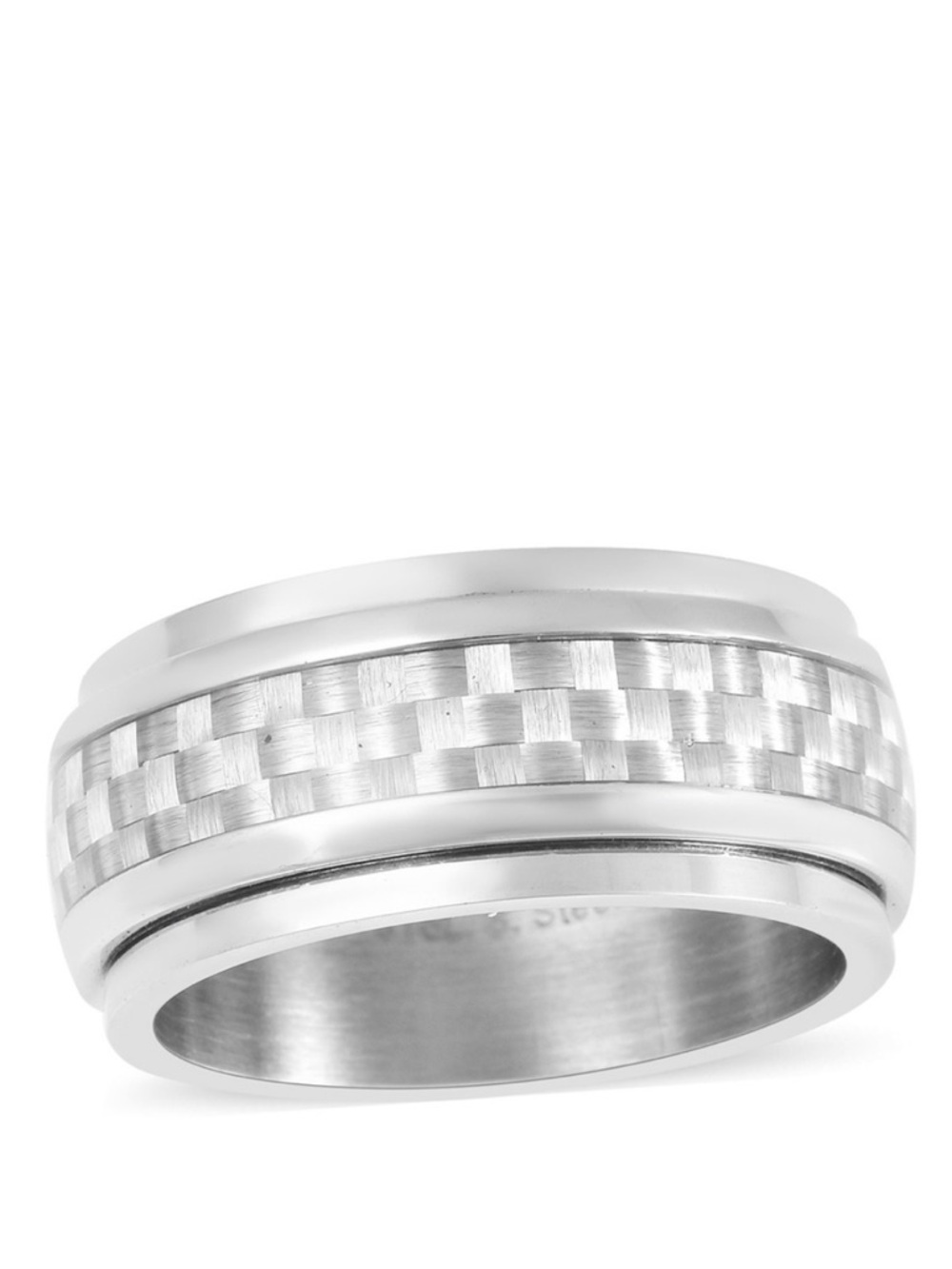 Textured Pattern Spinner Band Ring